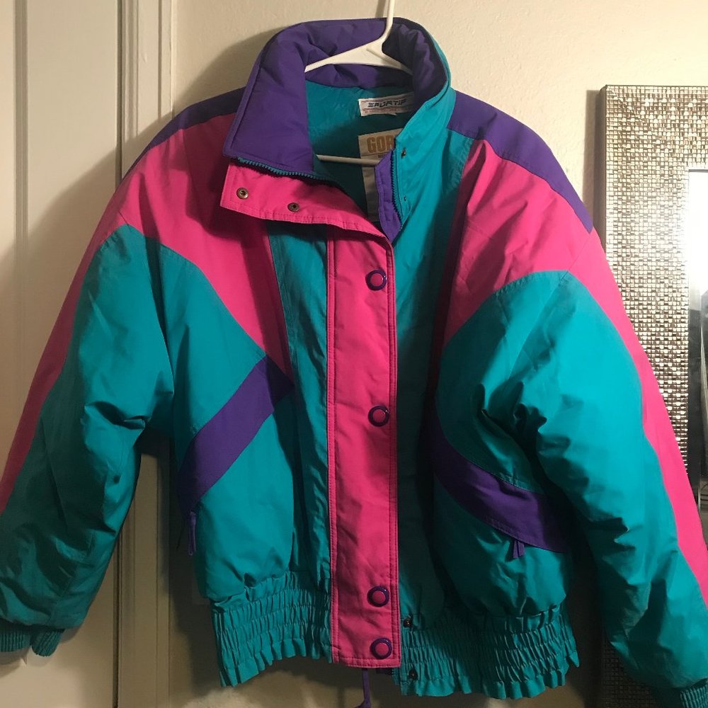 Retro Pink & Purple Ski Jacket
